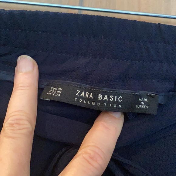 ZARA BASIC COLLECTION XS draw string  navy/cream - Picture 5 of 10